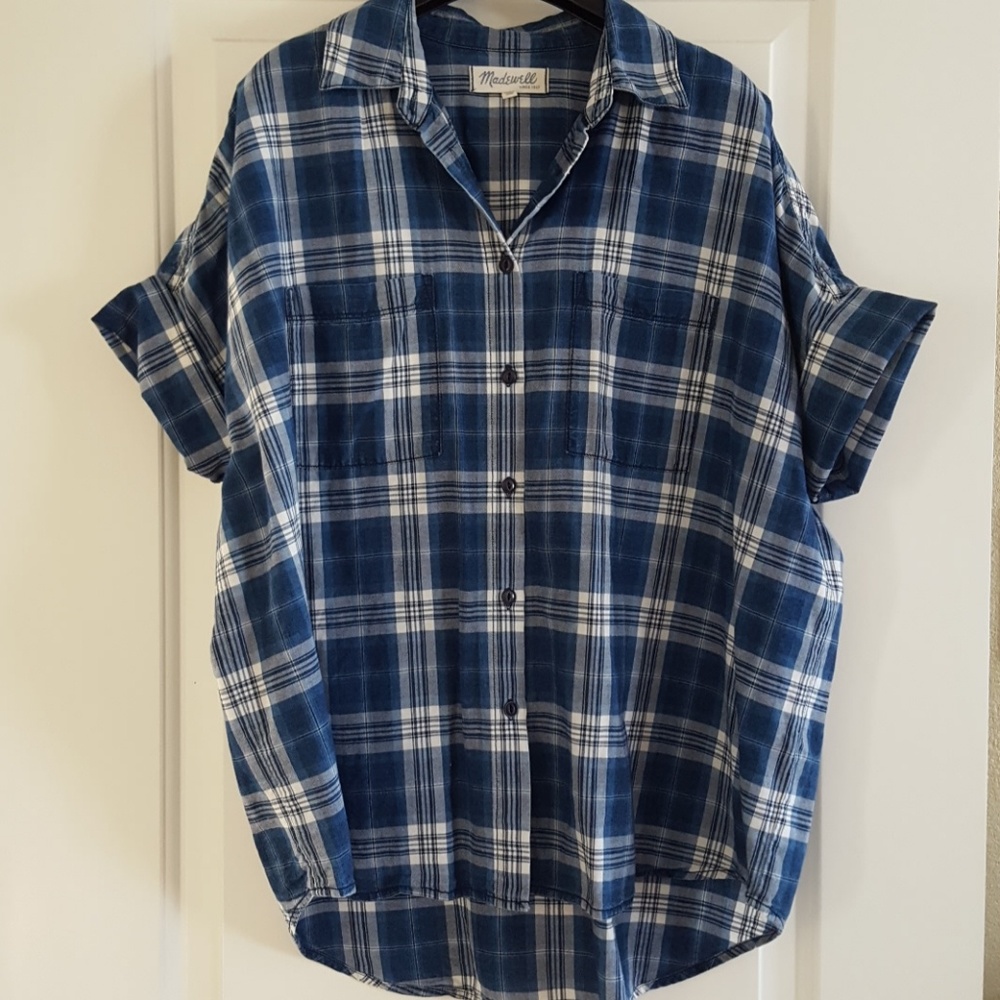 Madewell plaid button down shirt